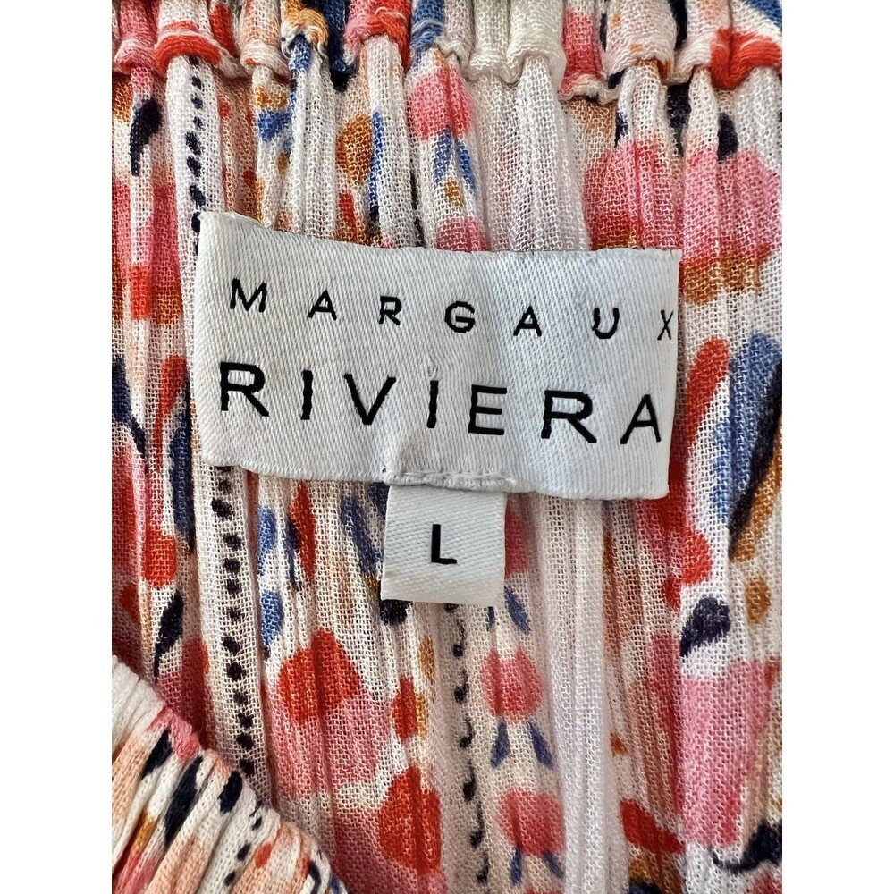 Margaux Riviera Boho Floral Bohemian Chic Resort Wear Coastal Luxe Maxi Dress L - Picture 8 of 11